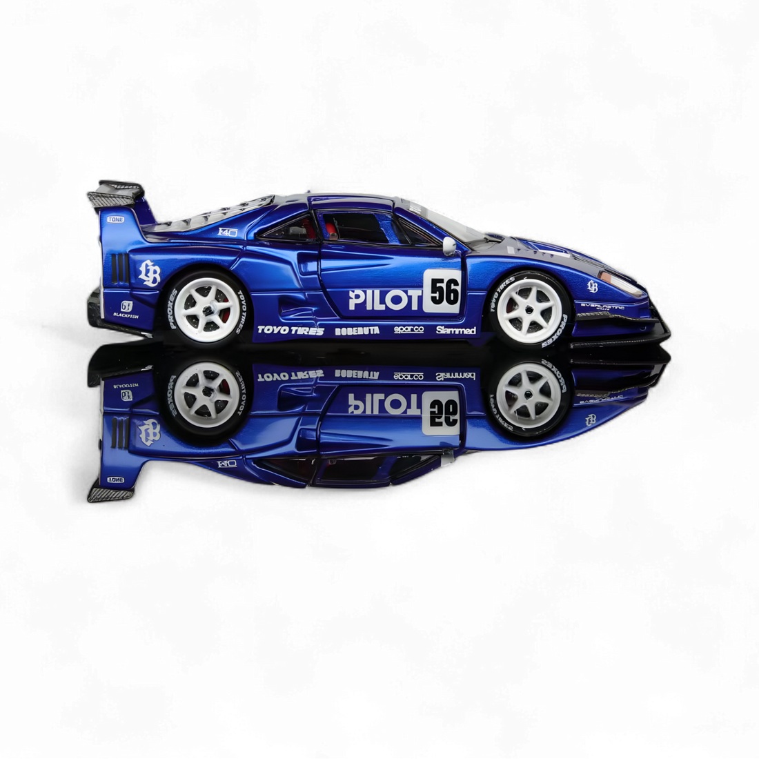 Demon King Auto F40 LB-Works Wide-Body Gull Wing Gate Modified - PILOT Livery 1:64 4