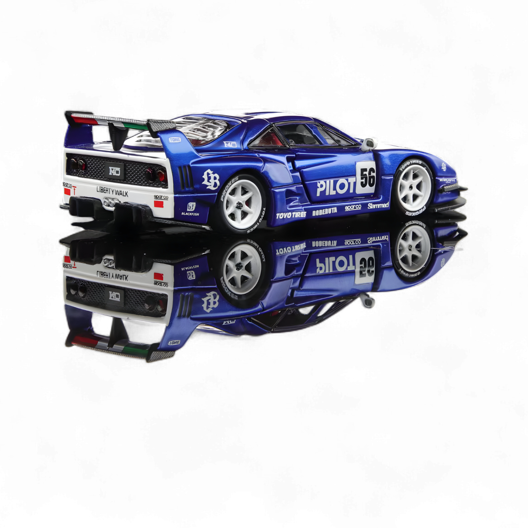 Demon King Auto F40 LB-Works Wide-Body Gull Wing Gate Modified - PILOT Livery 1:64 5