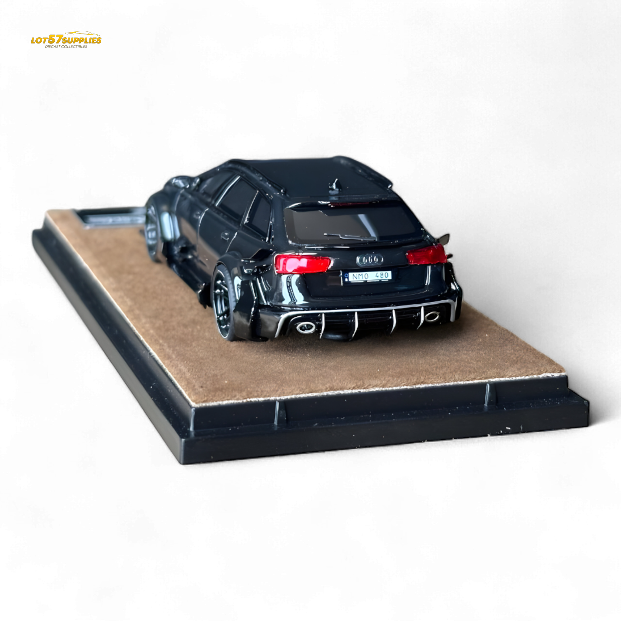 Audi RS6 Avant (C7) Crock Station wagon DTM Wide-Body Modified - Black 1/64 by Qidian Model