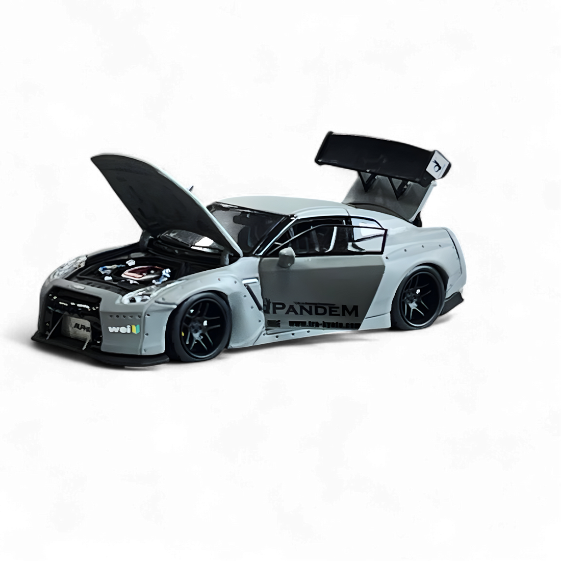 Nissan Rocket Bunny R35 Combat Grey 1:64 by PGM  3