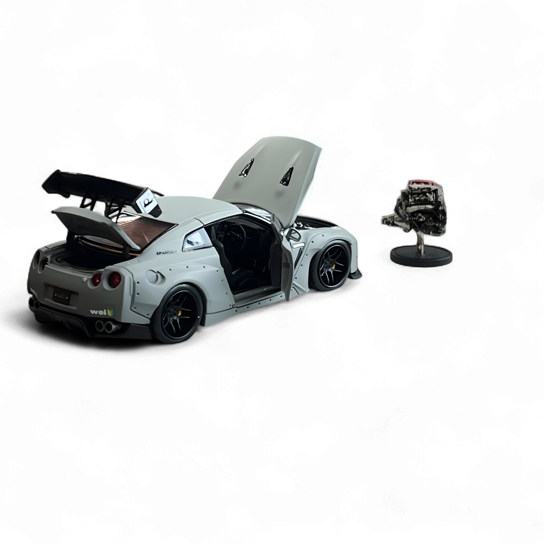 Nissan Rocket Bunny R35 Combat Grey 1:64 by PGM  5