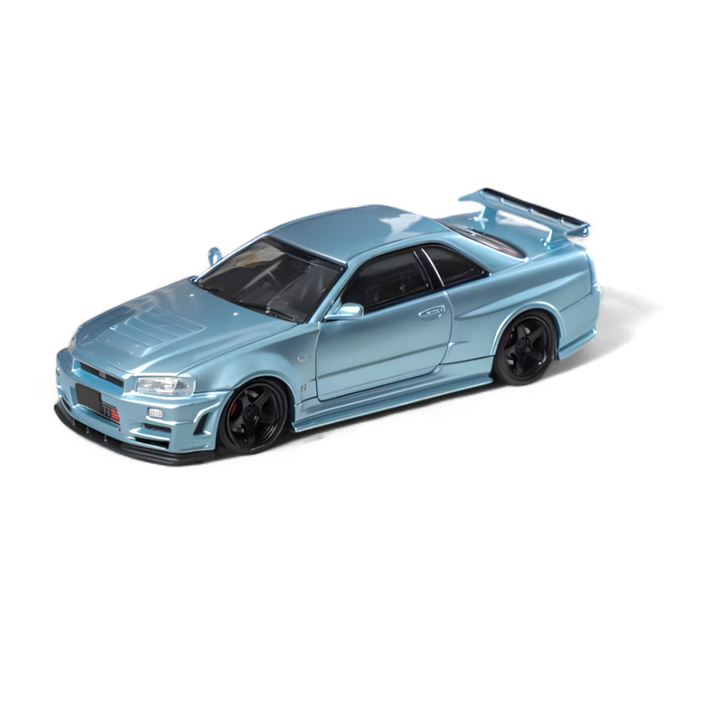 Nissan Skyline R34 GT-R Nismo Z-Tune Ice Blue 1:64 by Fuji