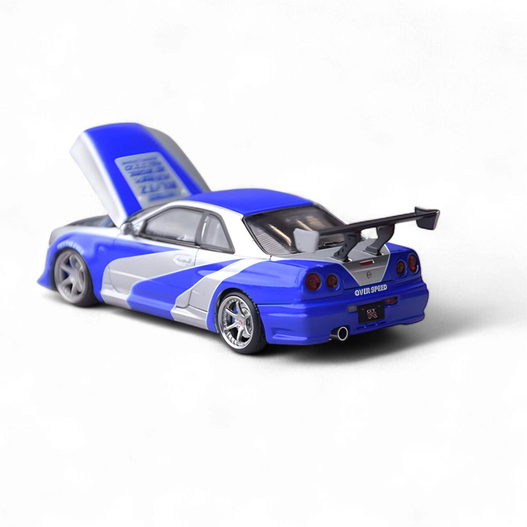 Nissan Skyline GT-R R34 NFS Silver Blue 1:64 by Focal Horizon  3