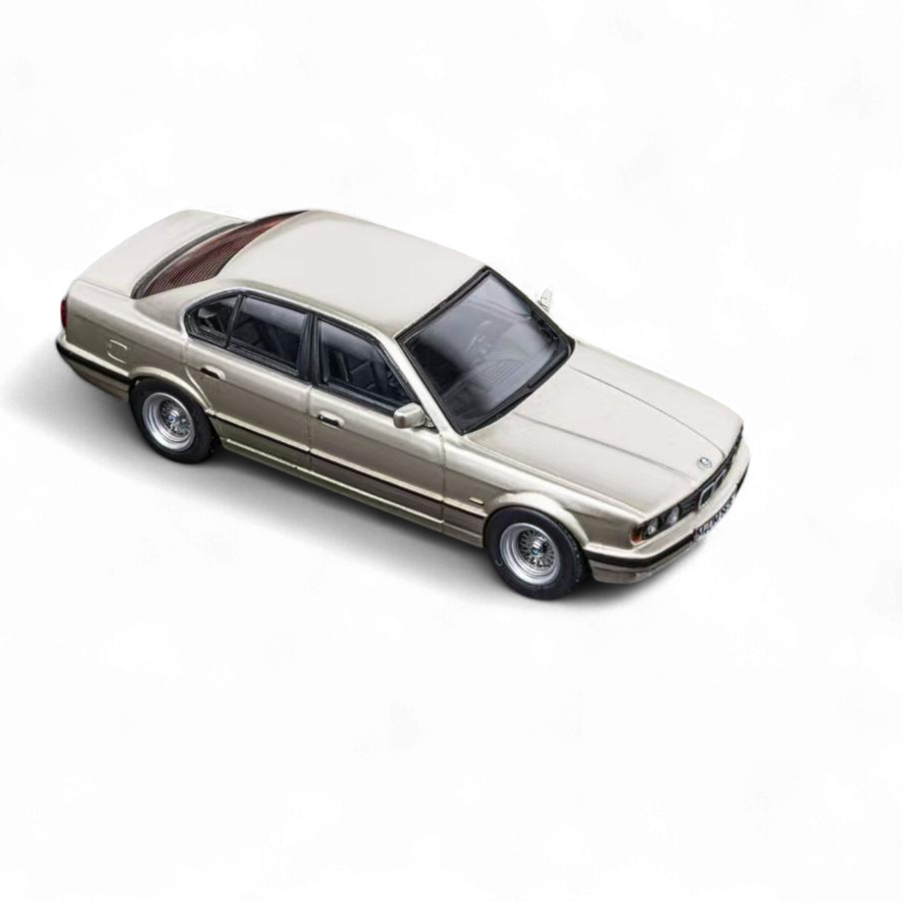 BMW E34 5-Series Sedan Cashmere Beagle Gold 1:64 by DCM  3