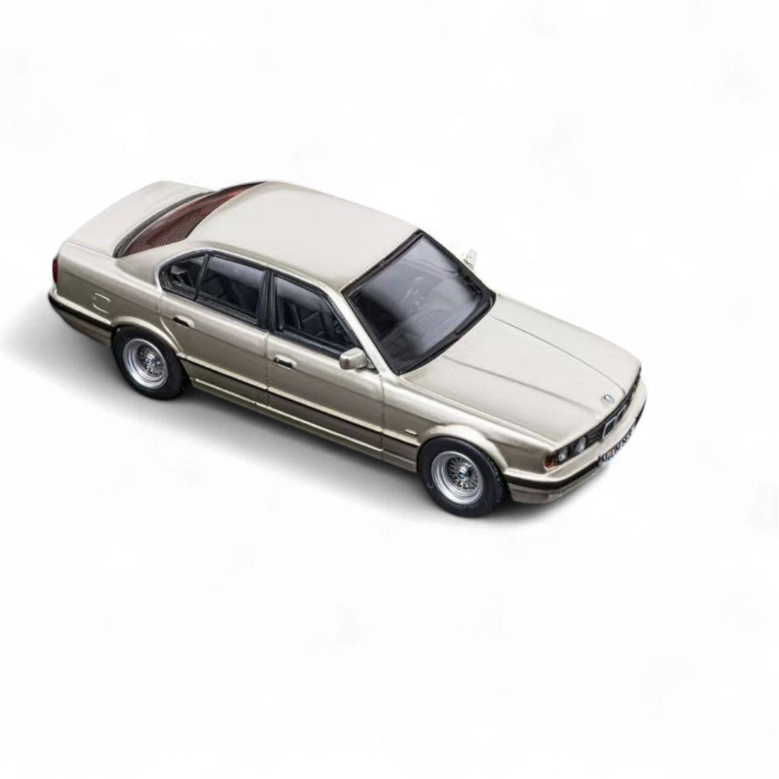 BMW E34 5-Series Sedan Cashmere Beagle Gold 1:64 by DCM  3