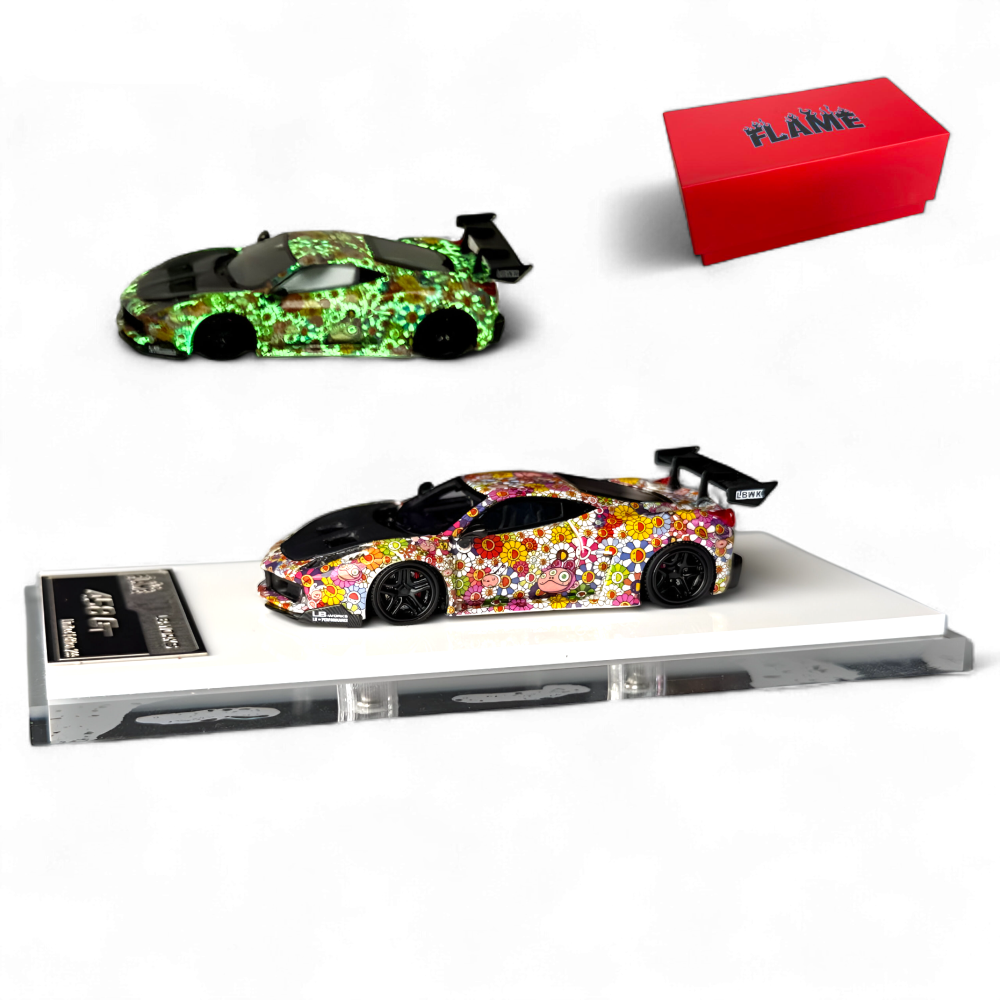 Ferrari 458 GT LB Wide-Body 1:64 Resin by Flame 