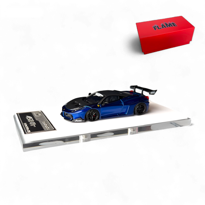 Supercar LB458GT - Metallic Blue 1:64 Resin by Flame 