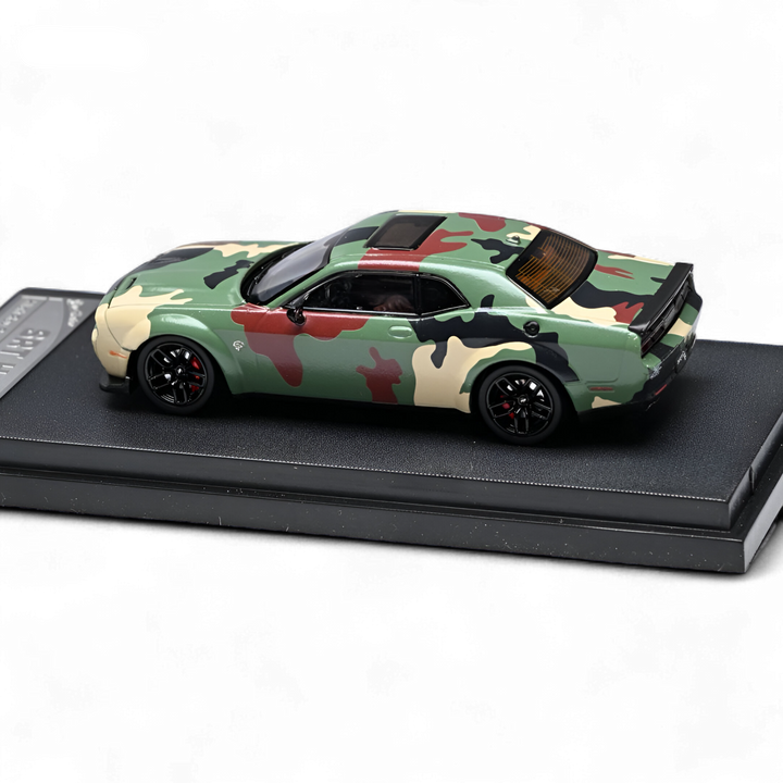 Dodge Challenger SRT Hellcat Army Green 1:64 by Stance Hunters 2