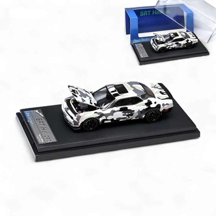 Dodge Challenger SRT Hellcat Arctic Camo 1:64 by Stance Hunters 