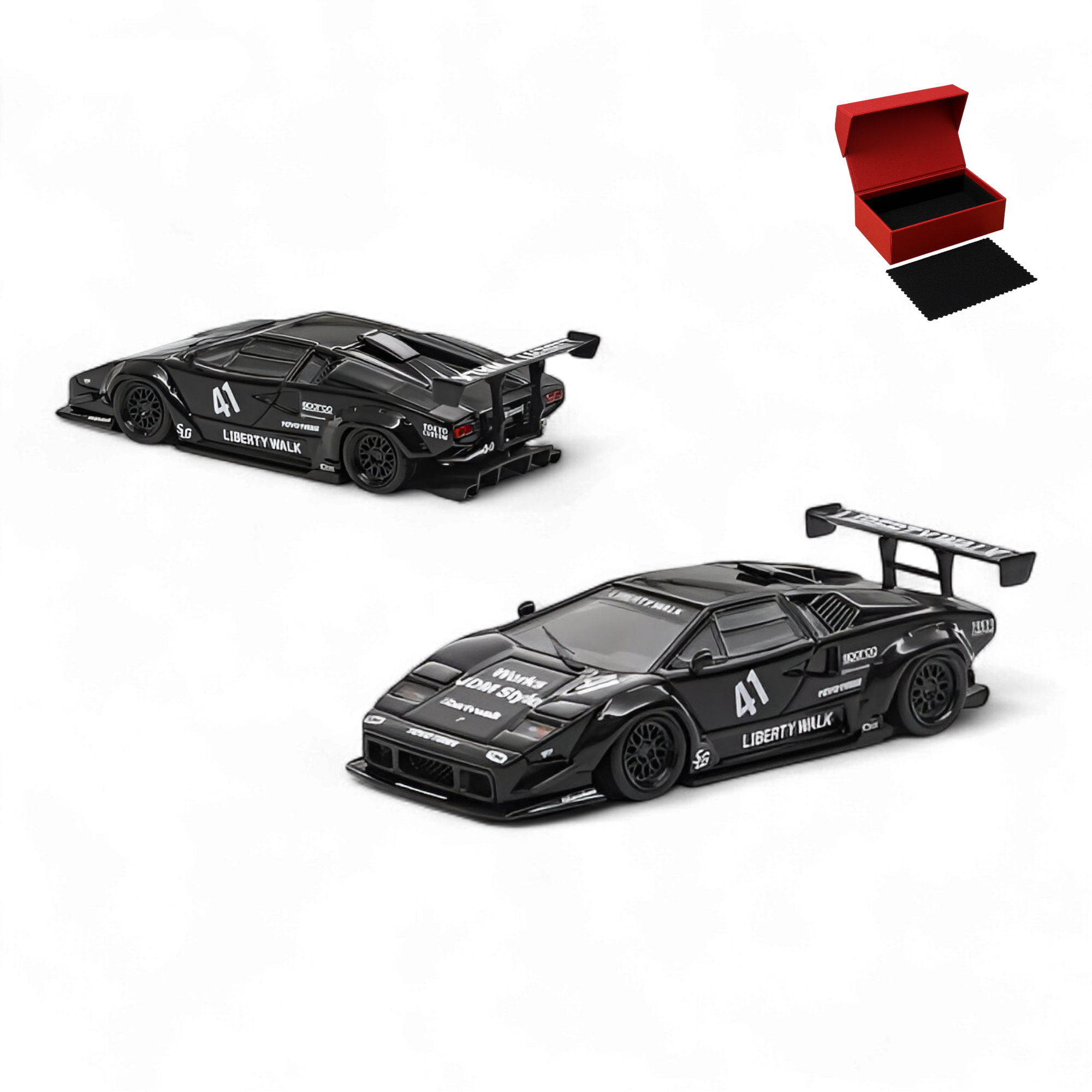 Lamborghini Countach Luxury Version Black 1:64 by Vision64 