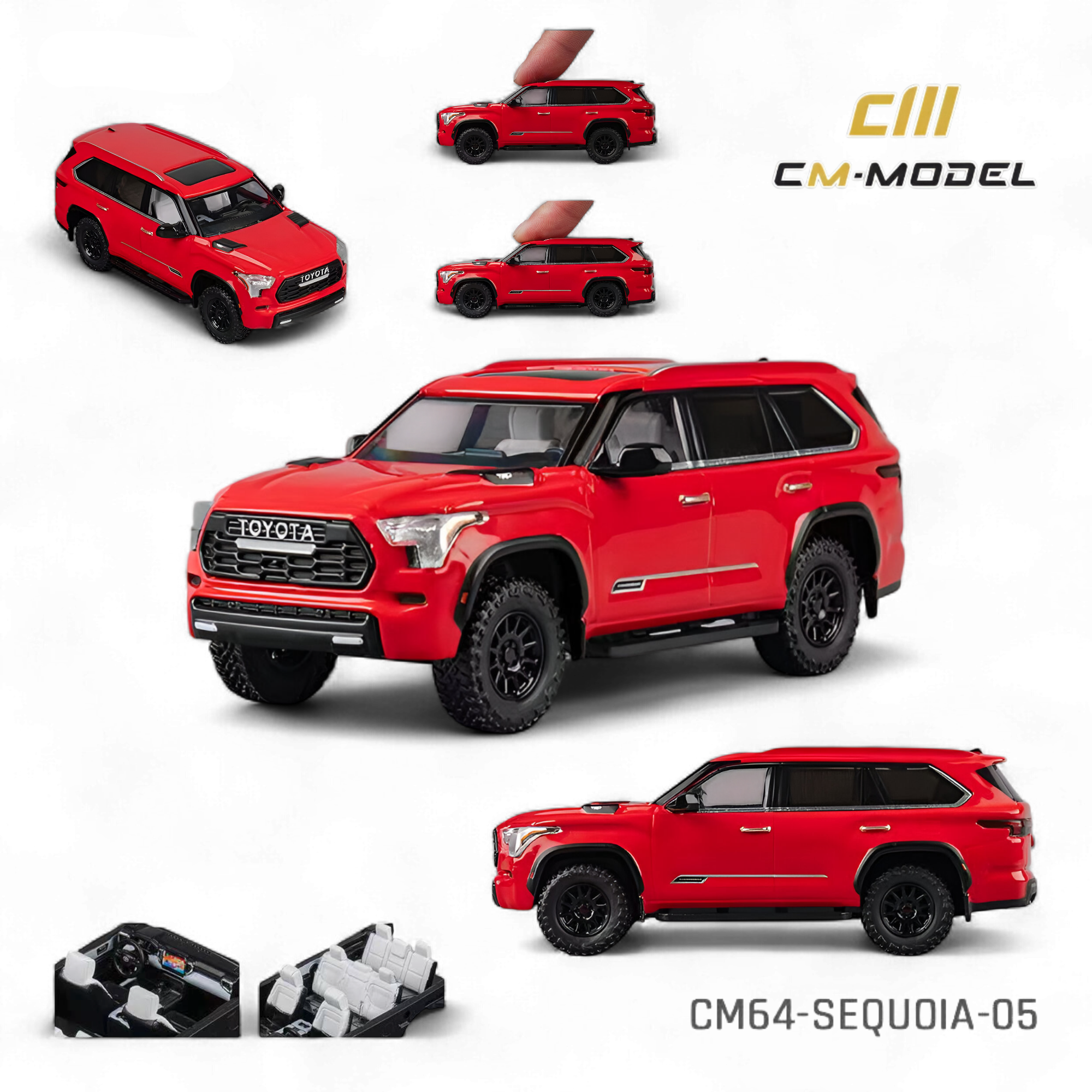 Toyota Sequoia Red 1:64 by CM Model 