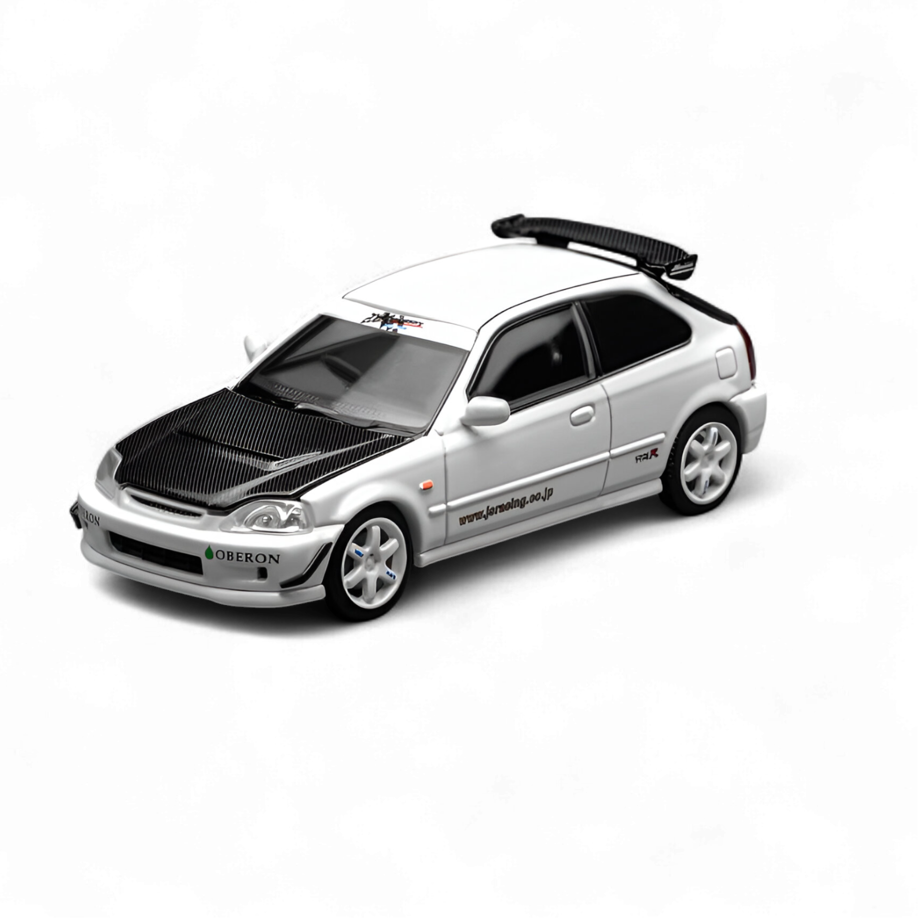 Honda Civic Type R EK9 J's Racing Livery White 1:64 by Motorhelix  2