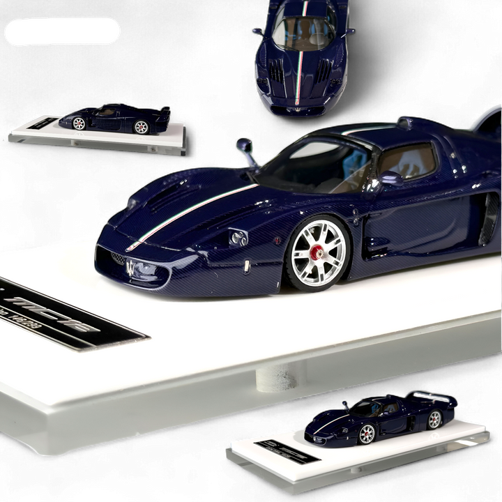 Maserati MC12 Stradale Corsa Blue Carbon 1:64 by YM Model 