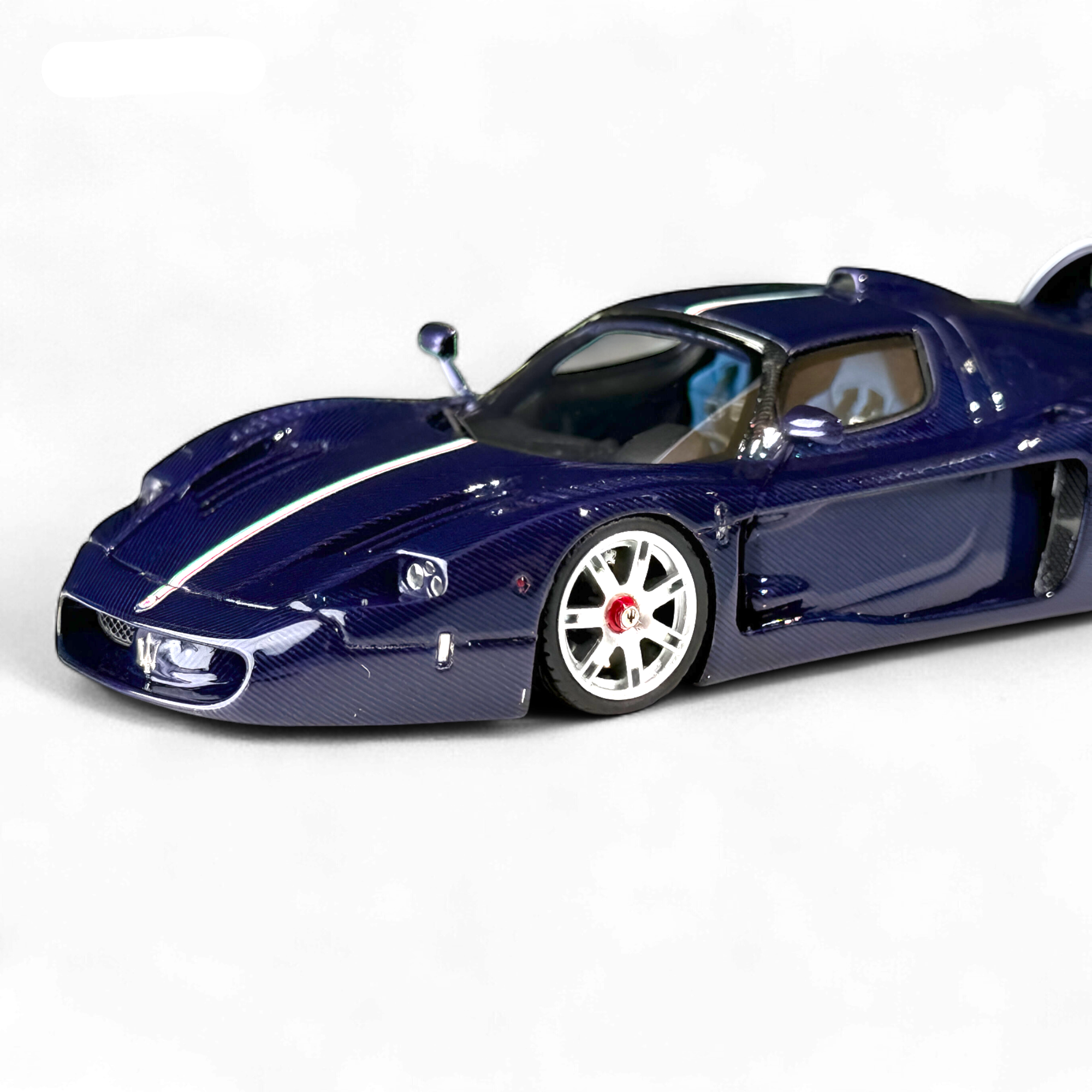 Maserati MC12 Stradale Corsa Blue Carbon 1:64 by YM Model  5