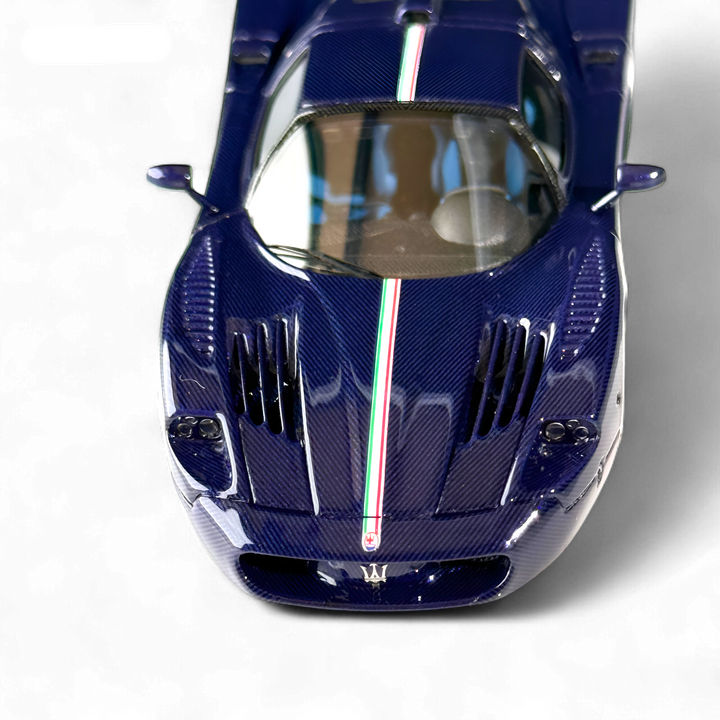 Maserati MC12 Stradale Corsa Blue Carbon 1:64 by YM Model  2