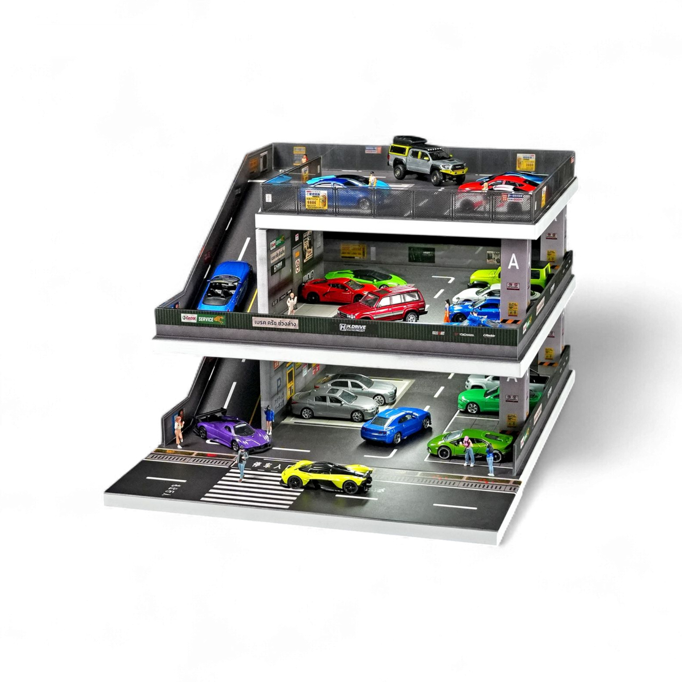 ジオラマ 1/64 【hangout】 Shou Cang Jia Japanese Ramp Parking Lot 1:64 – Big Boy Toys