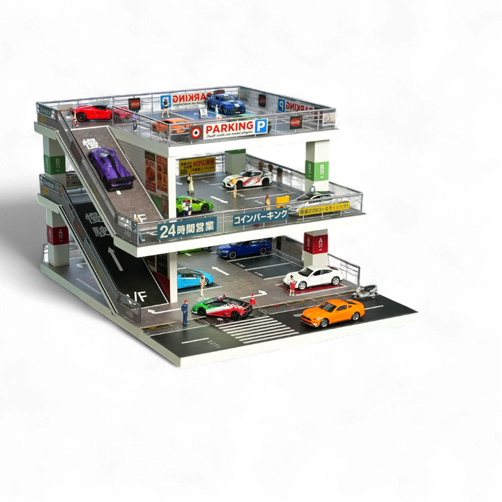 Shou Cang Jia Japanese Ramp Parking Lot Dark Green 1:64