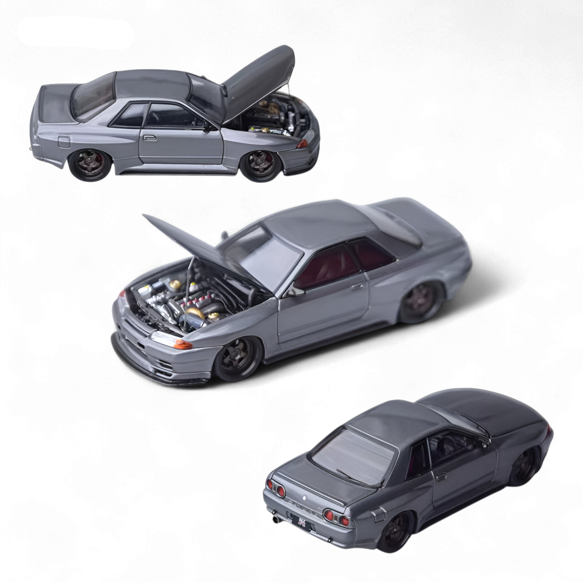 Nissan Skyline GT-R R32 Grey Garage Active 1:64 by Focal Horizon 