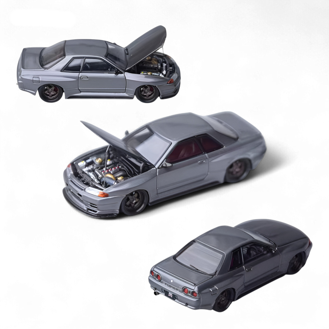 Nissan Skyline GT-R R32 Grey Garage Active 1:64 by Focal Horizon 
