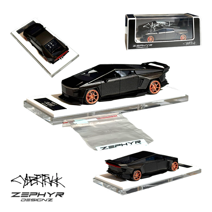 Tesla Cybertruck Custom Widebody - Matte Gray 1:64 by Error404 