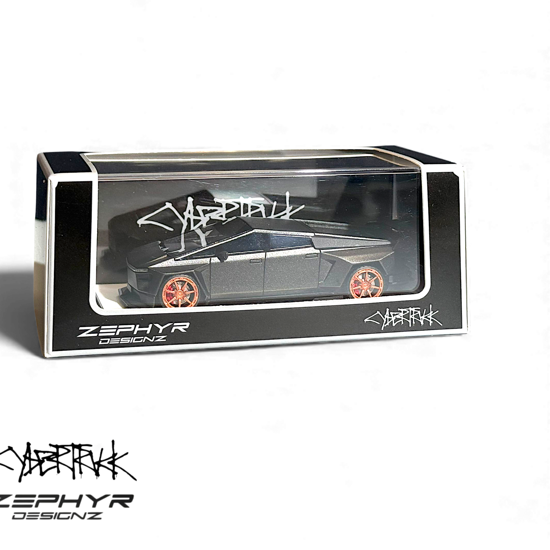 Tesla Cybertruck Custom Widebody - Matte Gray 1:64 by Error404  2