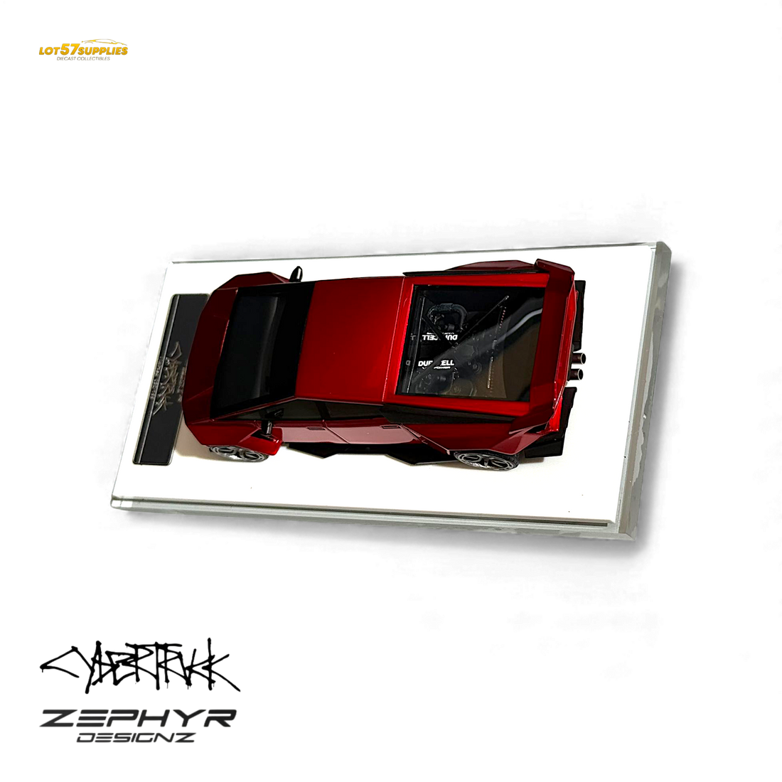 Tesla Cybertruck Widebody Metallic Red 1:64 by Error404
