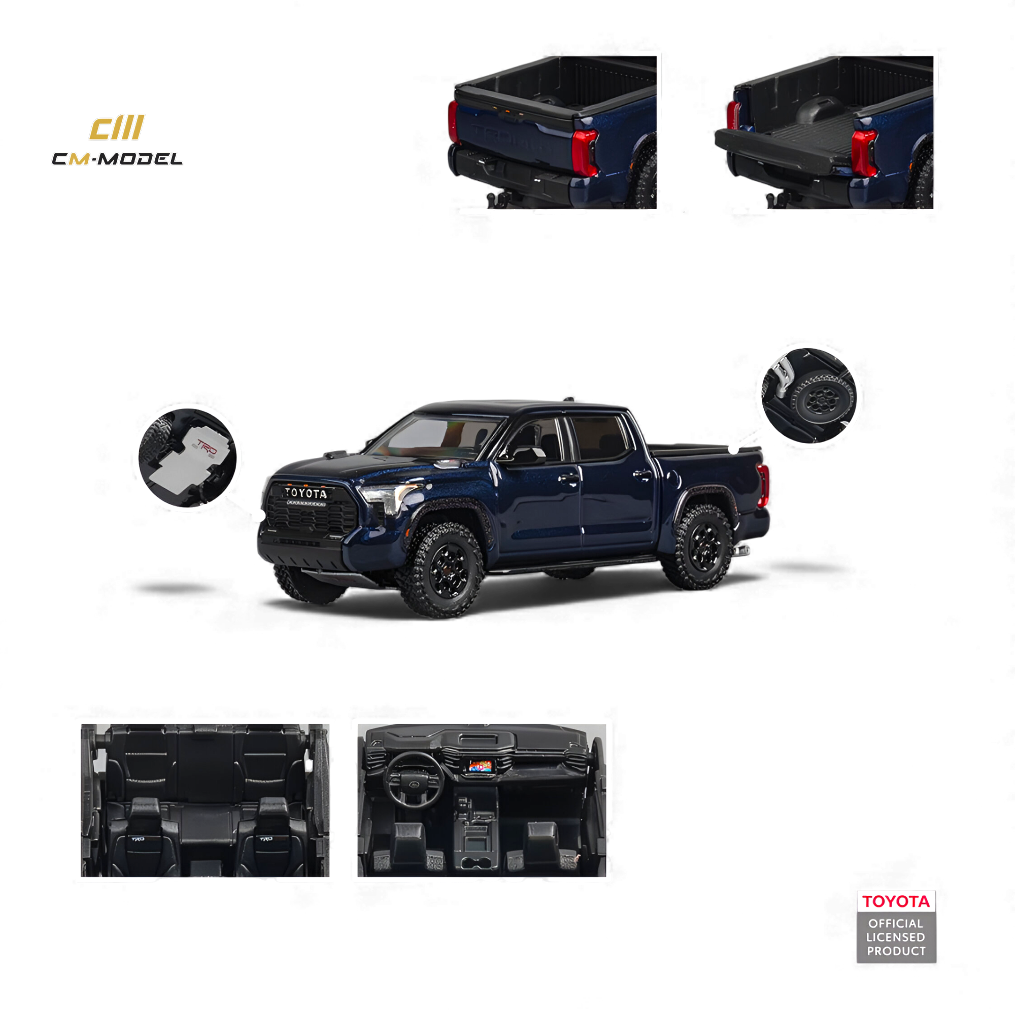 Toyota Tundra Metallic Blue 1:64 by CM MODEL 