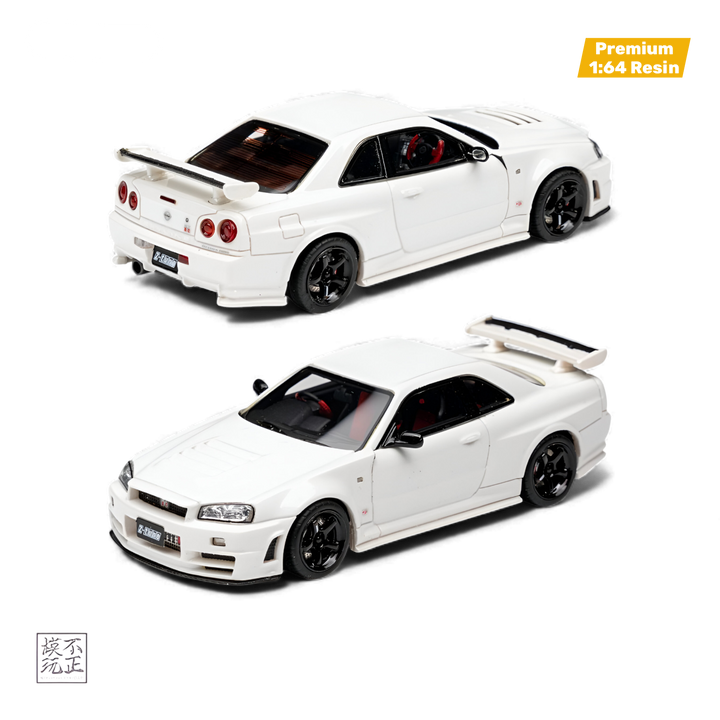 Nissan Skyline GT-R R34 Z-TUNE - Pearl White 1:64 by Cars' Lounge 