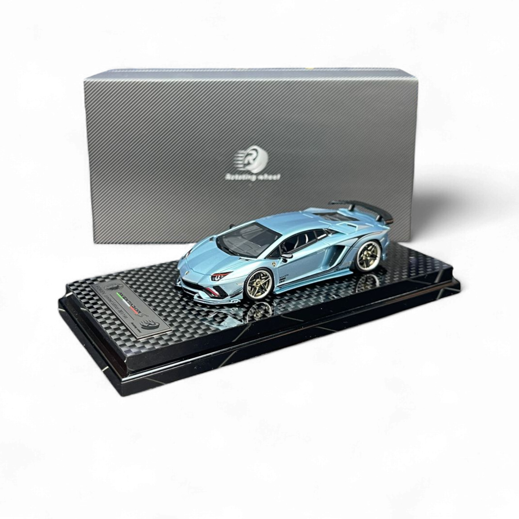 Rowen Aventador S - Ice Blue 1/64 by Rotating Wheel