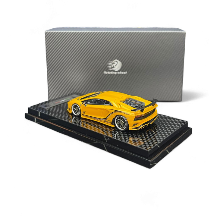 Rowen Aventador S - Pearl Yellow 1/64 by Rotating Wheel 2
