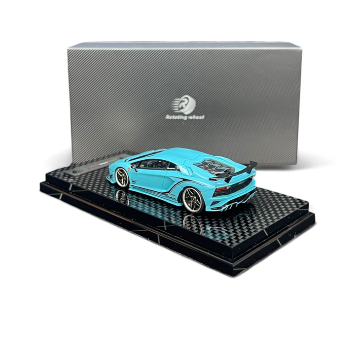 Rowen Aventador S - Pearl Blue 1/64 by Rotating Wheel