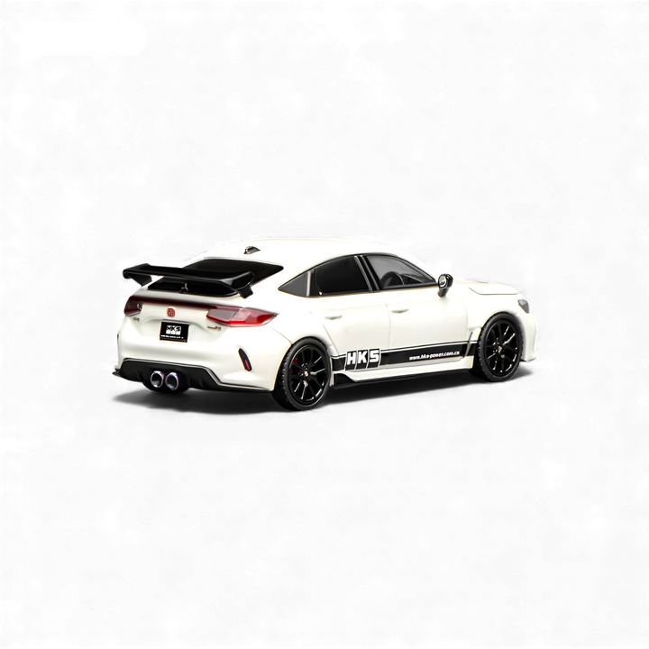 Honda Civic Type R FL5 HKS White 1:64 by Motorhelix  2