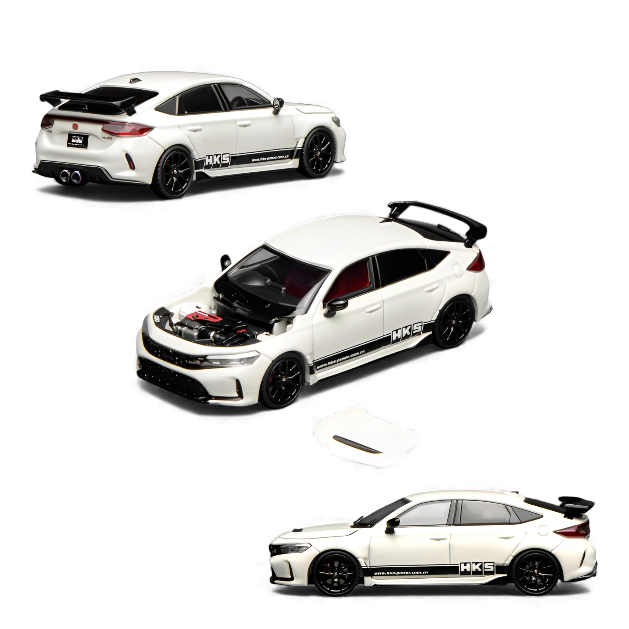 Honda Civic Type R FL5 HKS White 1:64 by Motorhelix 