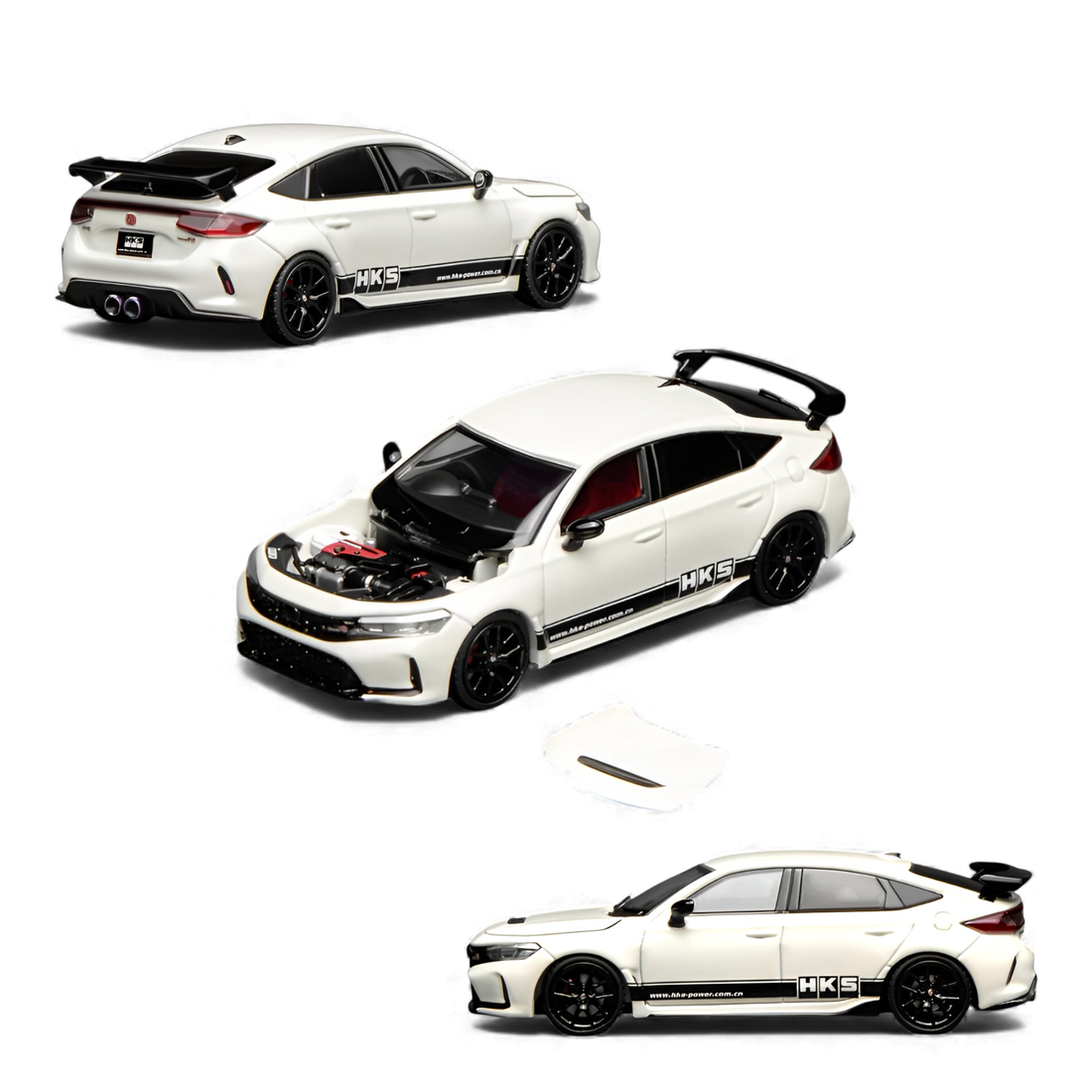 Honda Civic Type R FL5 HKS White 1:64 by Motorhelix 
