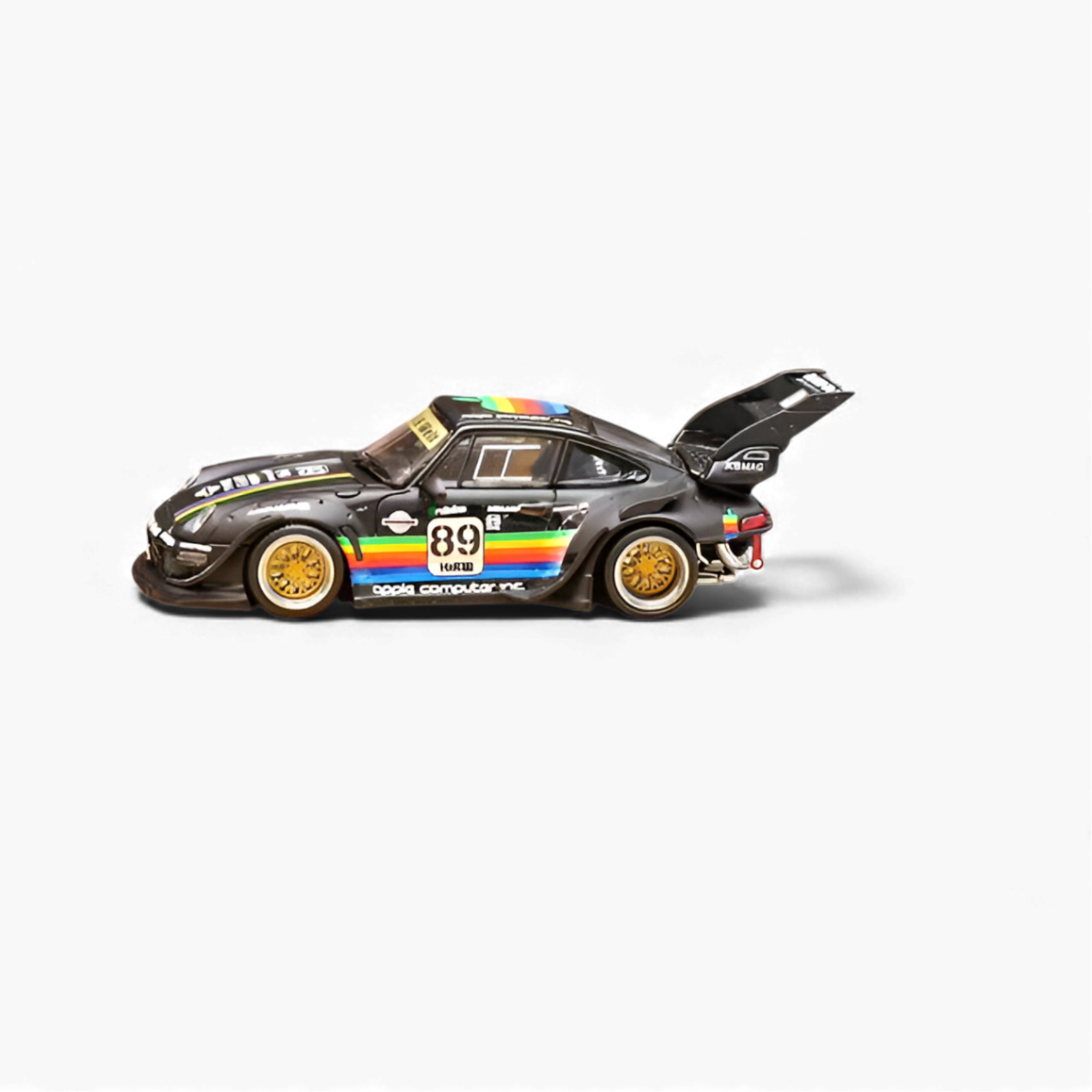Street Weapon RWB 993 Matte Black Apple Livery 1:64 3
