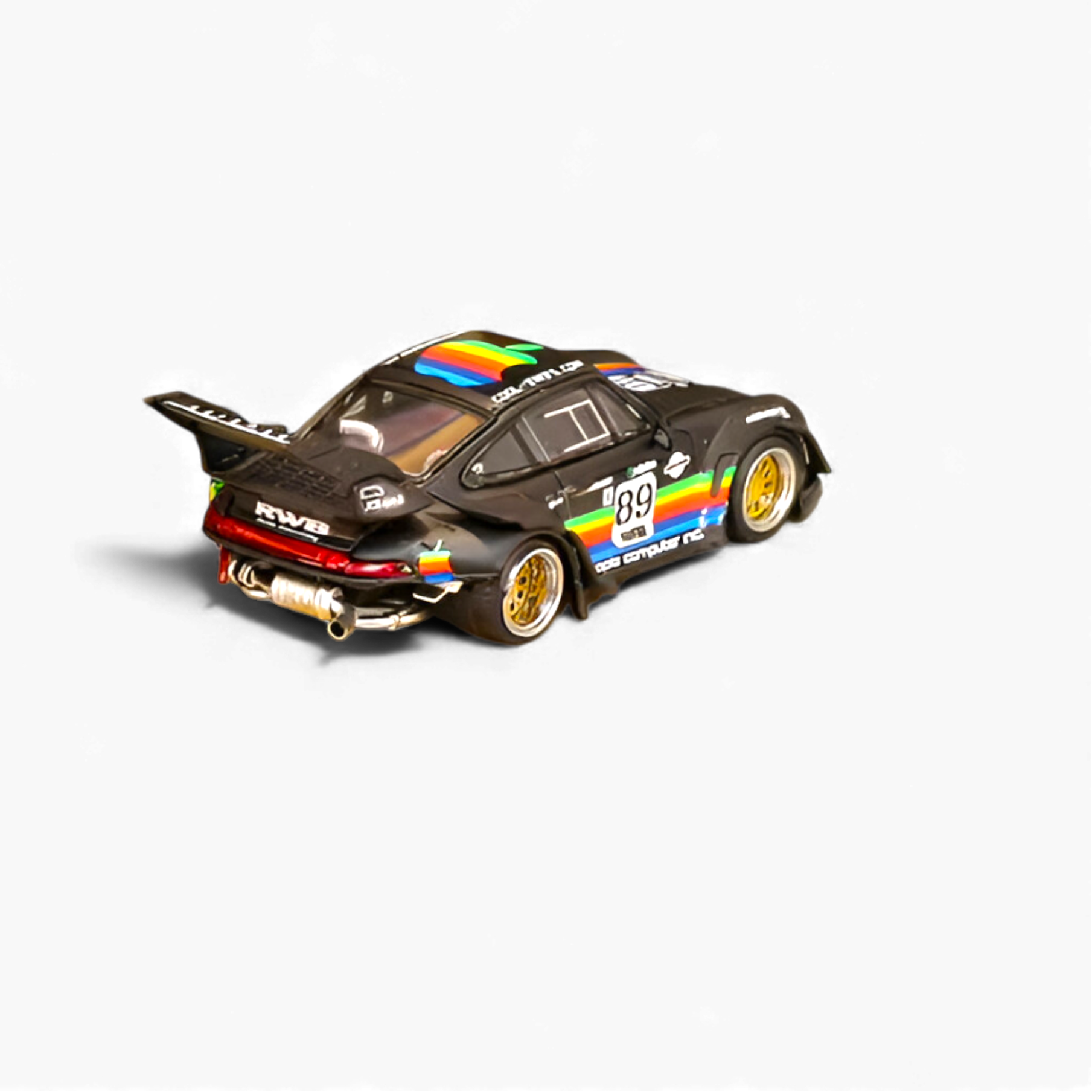 Street Weapon RWB 993 Matte Black Apple Livery 1:64 5
