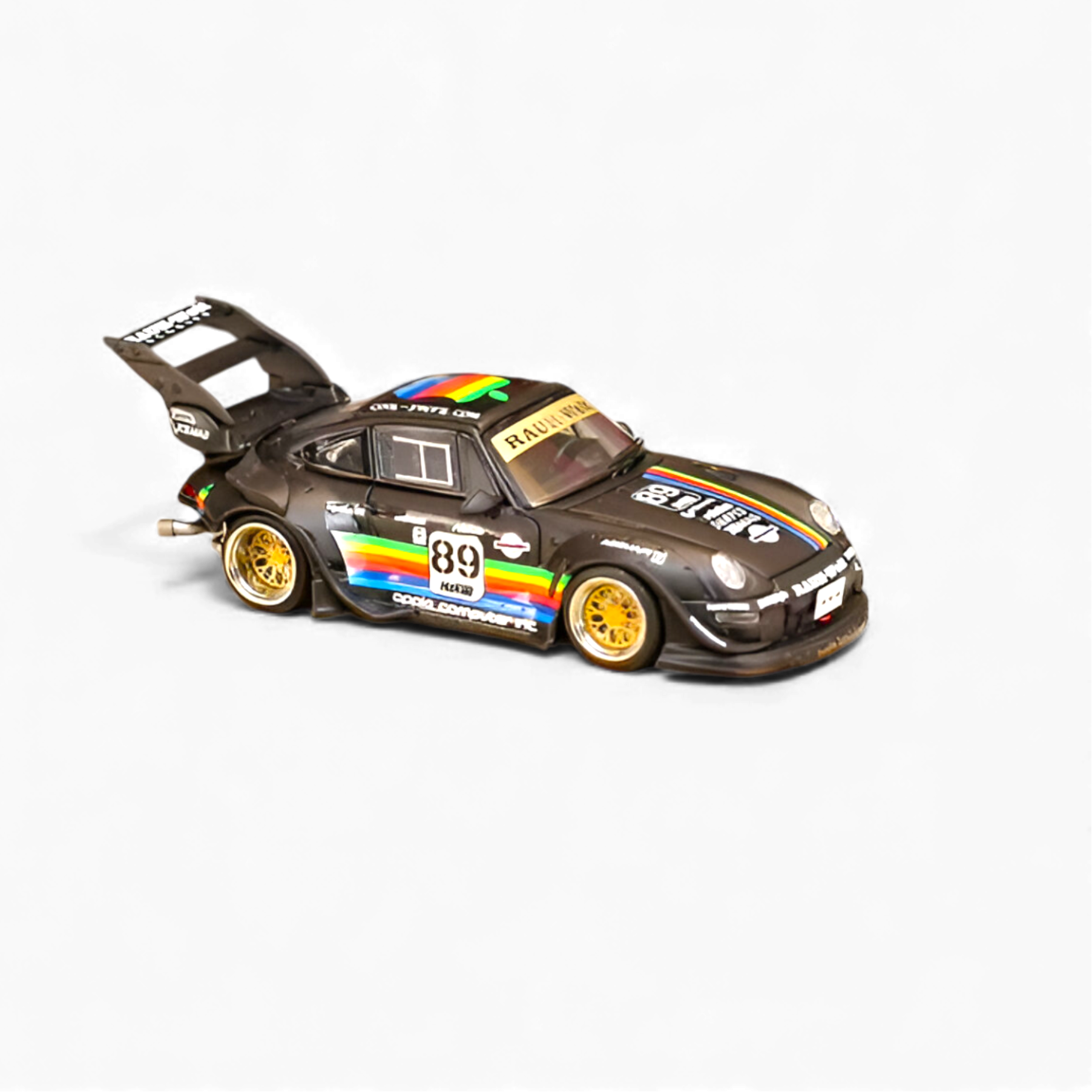 Street Weapon RWB 993 Matte Black Apple Livery 1:64 7