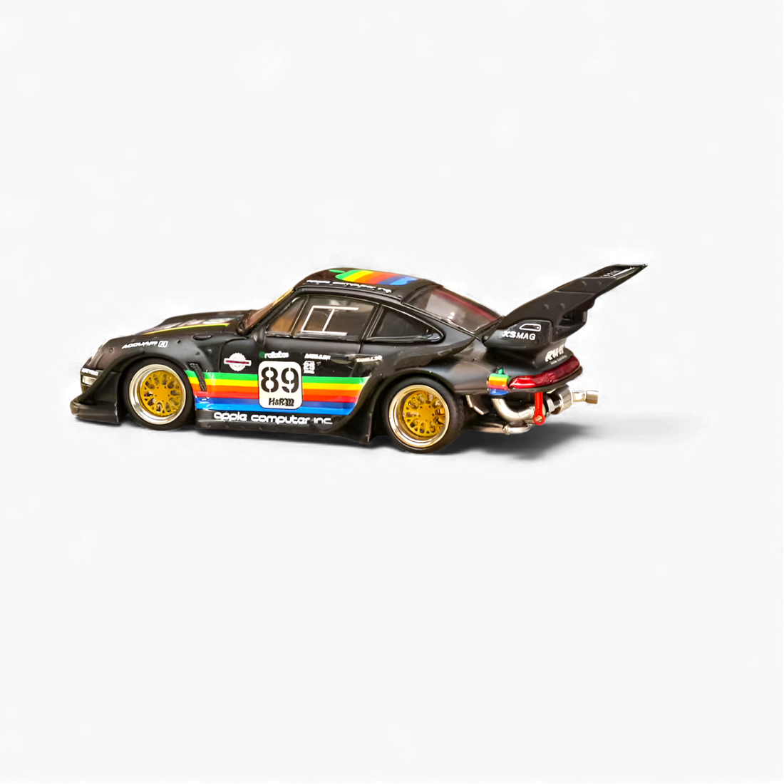 Street Weapon RWB 993 Matte Black Apple Livery 1:64 6