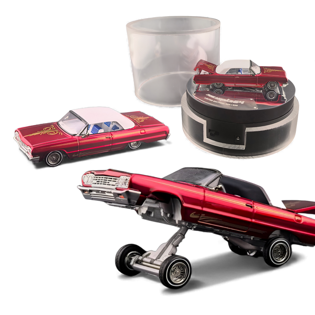 Chevrolet Impala - Transparent Red Luxury - 1:64 by Fine Works64 