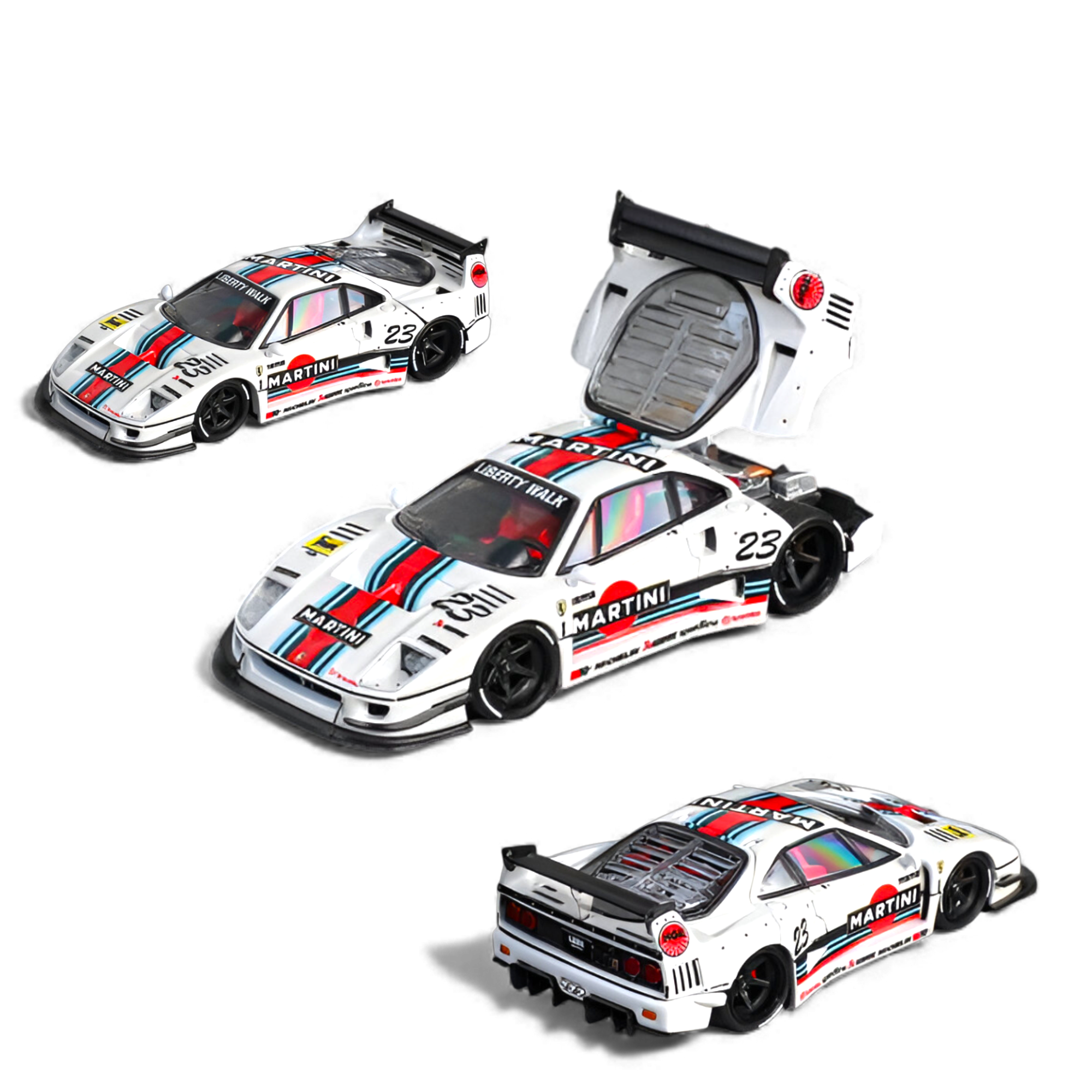 Ferrari F40 Liberty Walk LB-Works Martini Racing #23 1:64 diecast model by Star Models