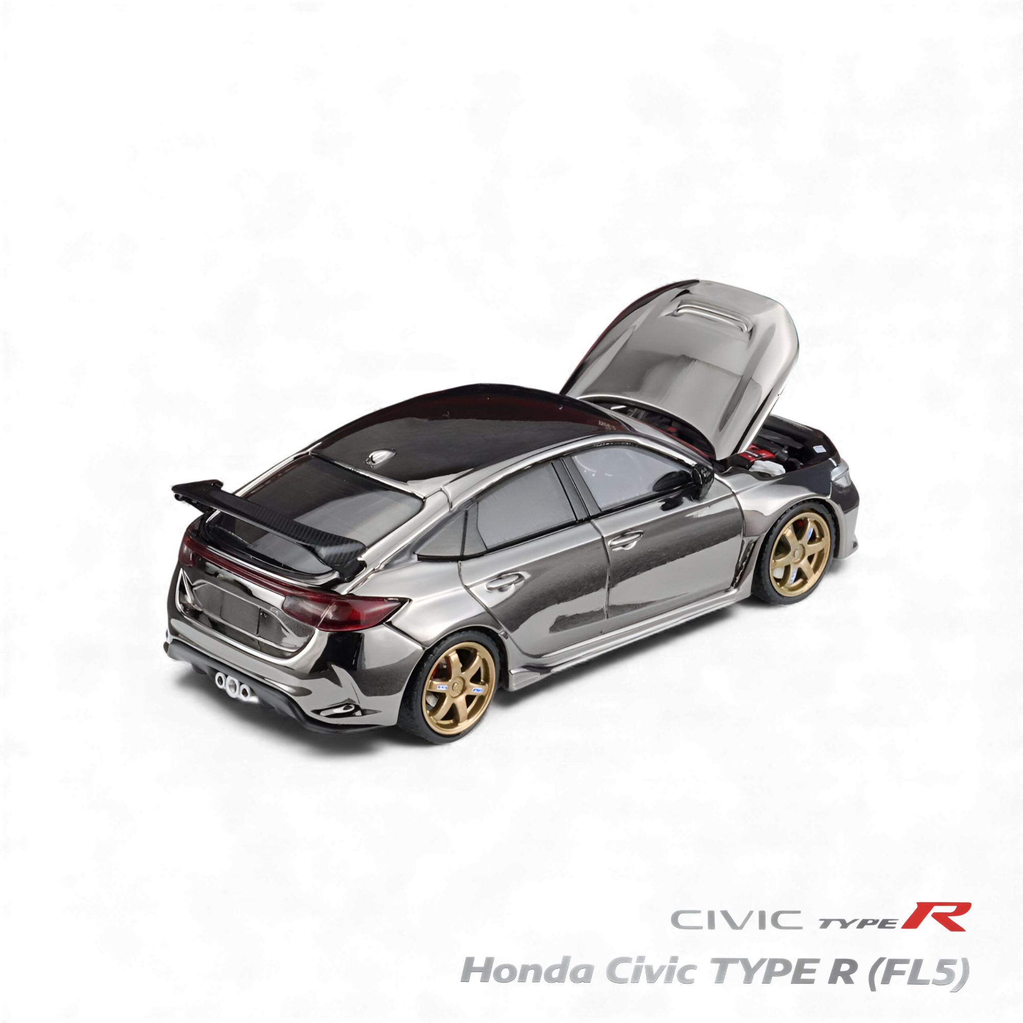 Honda Civic Type R FL5 Chrome Gun Black 1:64 by MH  2