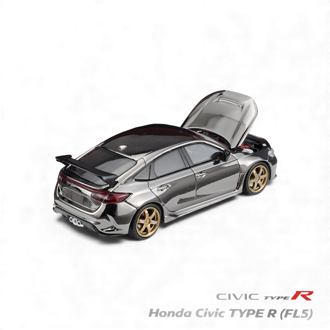 Honda Civic Type R FL5 Chrome Gun Black 1:64 by MH  2