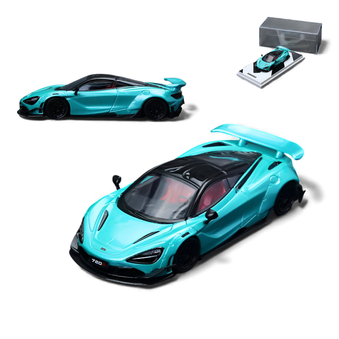 McLaren 720S Cyan Blue 1:64 by SC