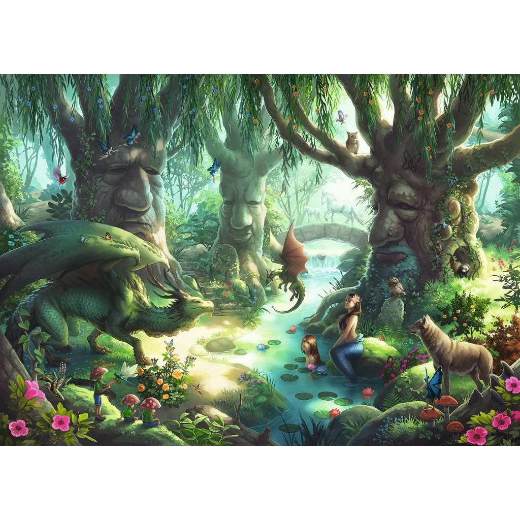 Rompecabezas de 368 piezas del juego de escape Bosque Susurrante de Ravensburger