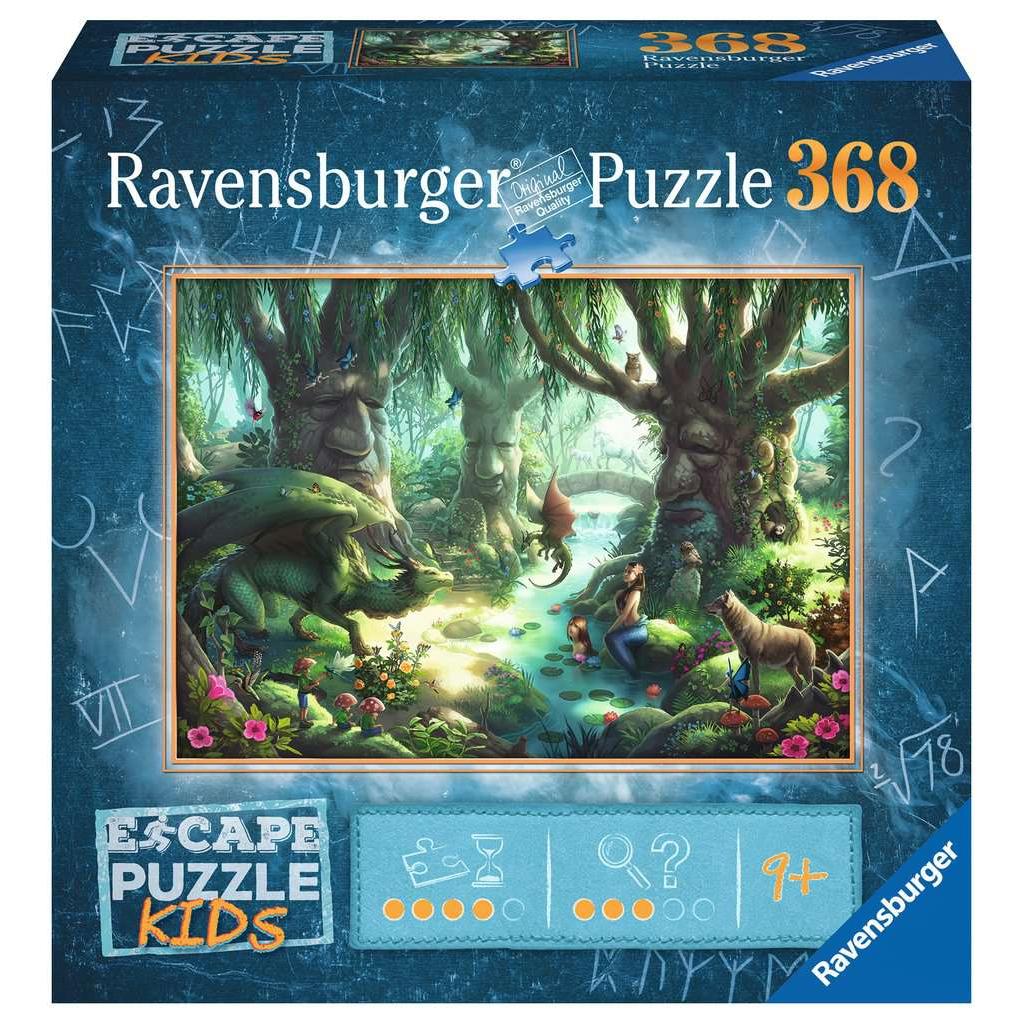 Rompecabezas de 368 piezas del juego de escape Bosque Susurrante de Ravensburger