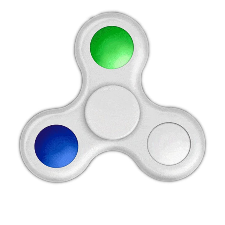 White Spin Activated LED Light Up EDC Fidget Spinner