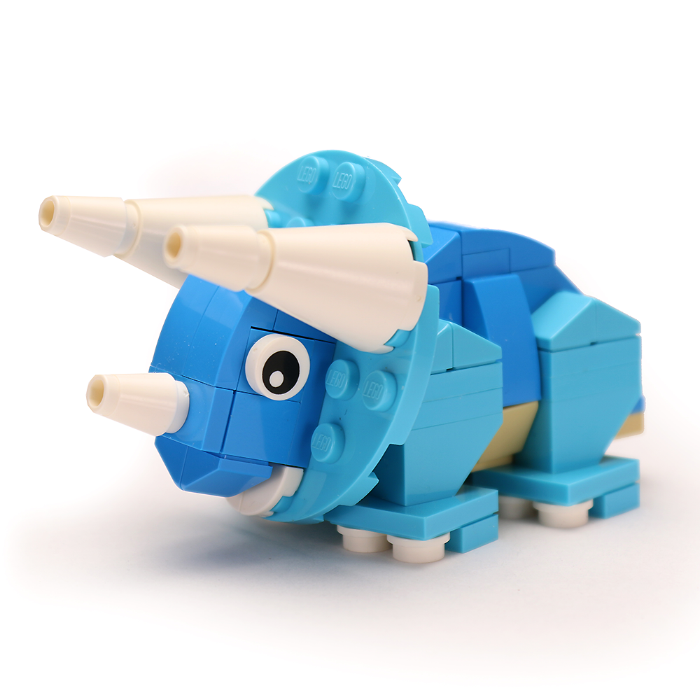 Triceratops - Custom Dinosaur Set made using LEGO parts - B3 Customs