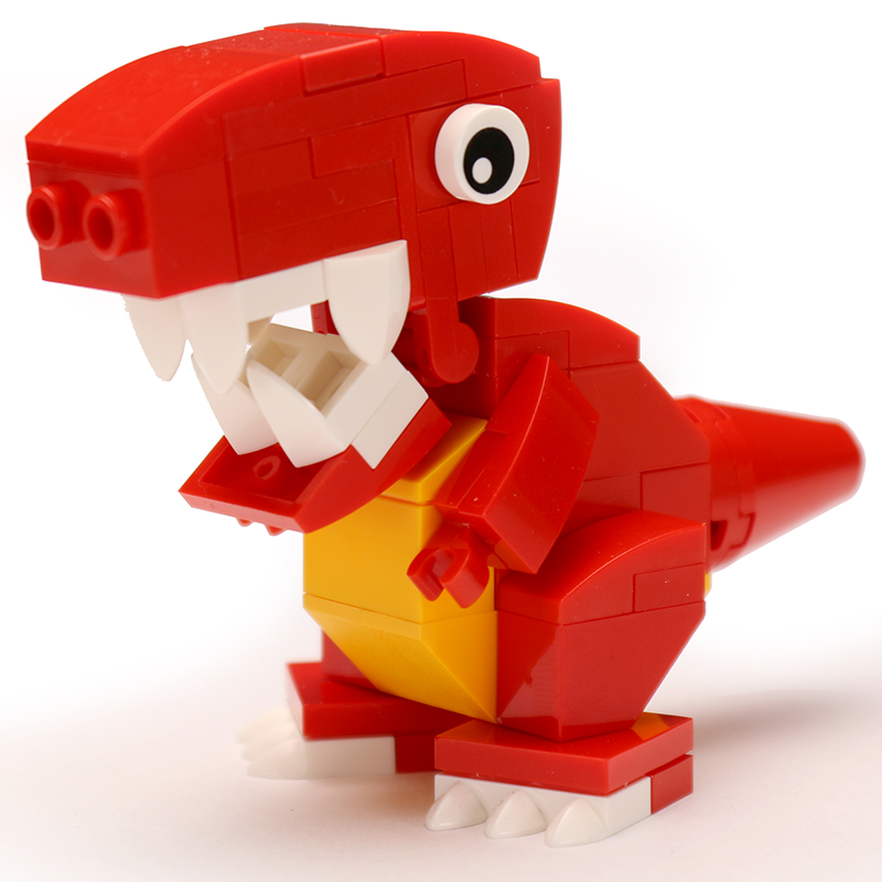 Baby T-Rex Dinosaur Building Set made with LEGO parts - B3 Customs 2