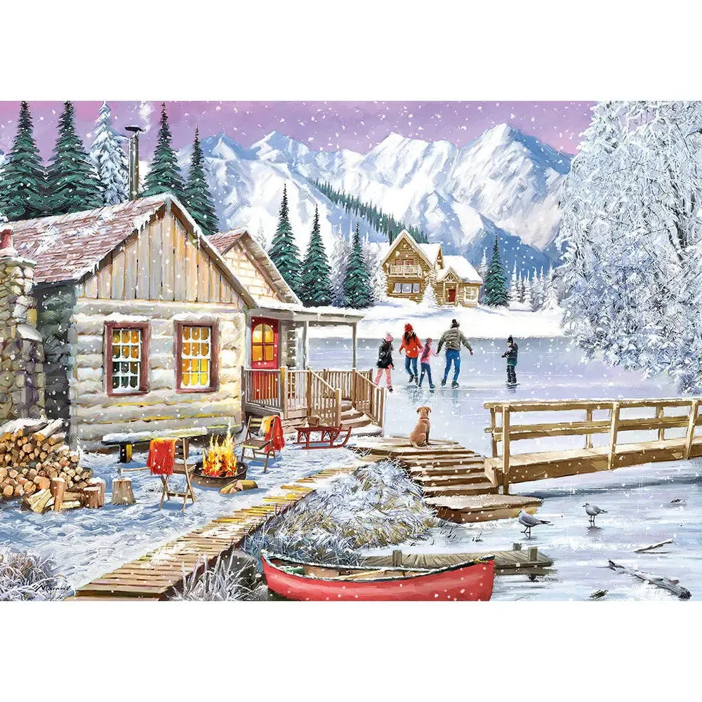 Winter in the Cabin 1000 Piece Jigsaw Puzzle Gibsons 2
