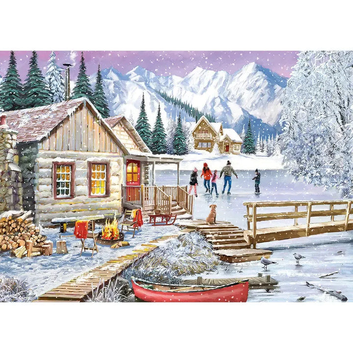 Winter in the Cabin 1000 Piece Jigsaw Puzzle Gibsons 2